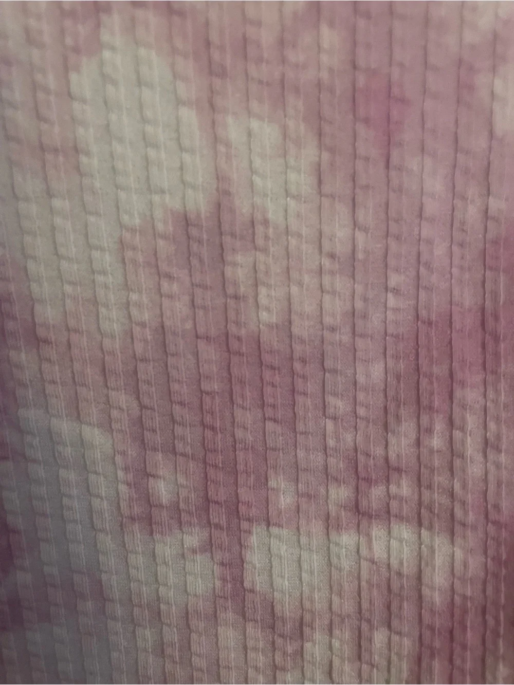 Justice Pink and White Tie-Dye Ribbed Square Neck Tank
